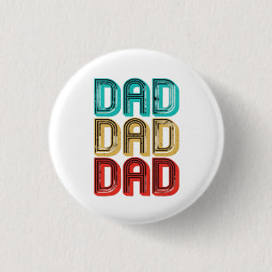 Badge Rond 2,50 Cm Rétro Vintage Années 70 Papa Essentiel