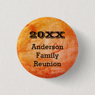 Badge Rond 2,50 Cm Réunion familiale Orange Abstrait Réunion d'automn