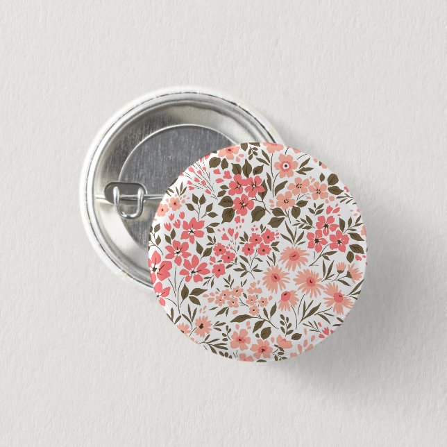 Badge Rond 2,50 Cm Rêves Floraux Doux (Devant & derrière)