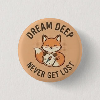 Badge Rond 2,50 Cm Rêvez profond—Ne vous perdez jamais
