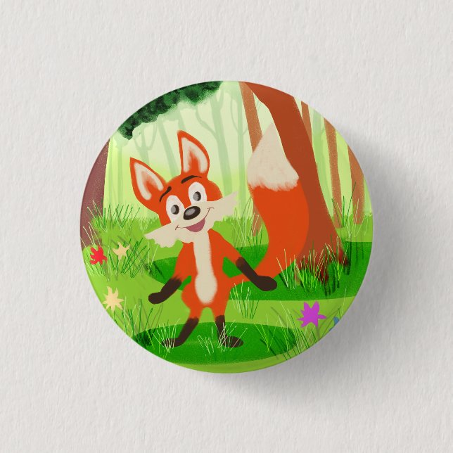 Badge Rond 2,50 Cm Reynard le Fox (Devant)