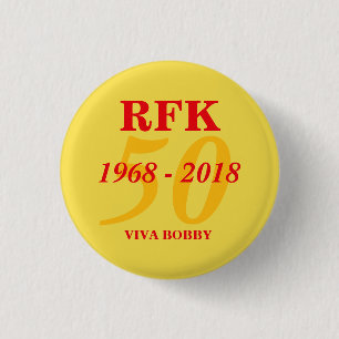 Badge Rond 2,50 Cm RFK 50 ans 1968 - 2018