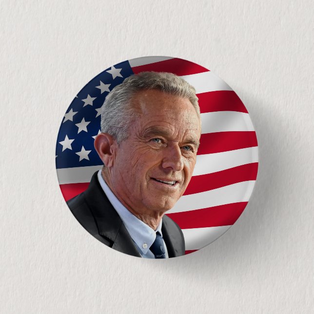 Badge Rond 2,50 Cm RFK pour Président 2024 (Devant)