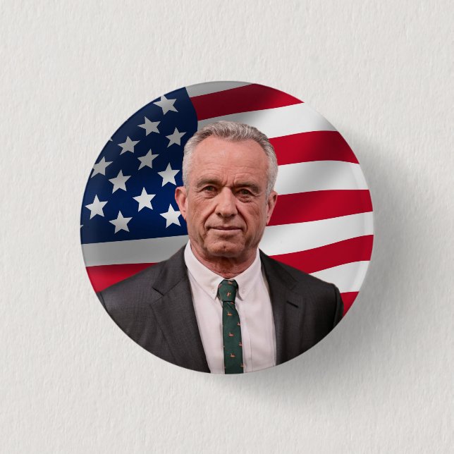Badge Rond 2,50 Cm RFK pour Président 2024 (Devant)