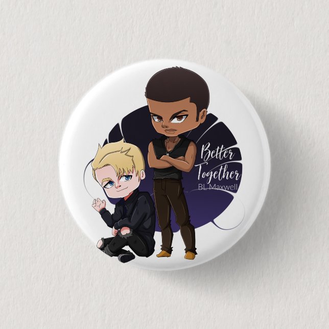 Badge Rond 2,50 Cm Rio et Caden du T-shirt Better Together (Devant)