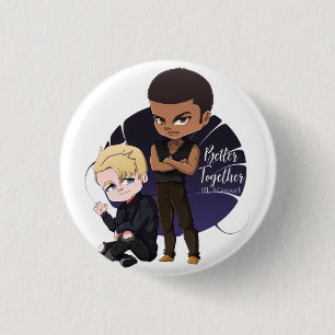 Badge Rond 2,50 Cm Rio et Caden du T-shirt Better Together