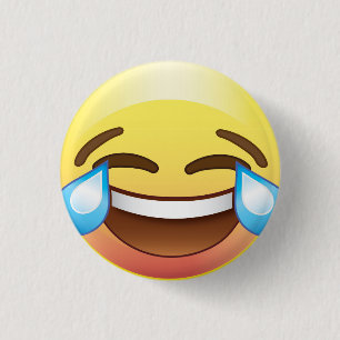 Badge Rond 2,50 Cm Rire jusqu'à ce que vous pleuriez, larmes de Pin