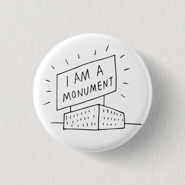 Badge Rond 2,50 Cm Robert Venturi je suis un bouton de monument (Devant)