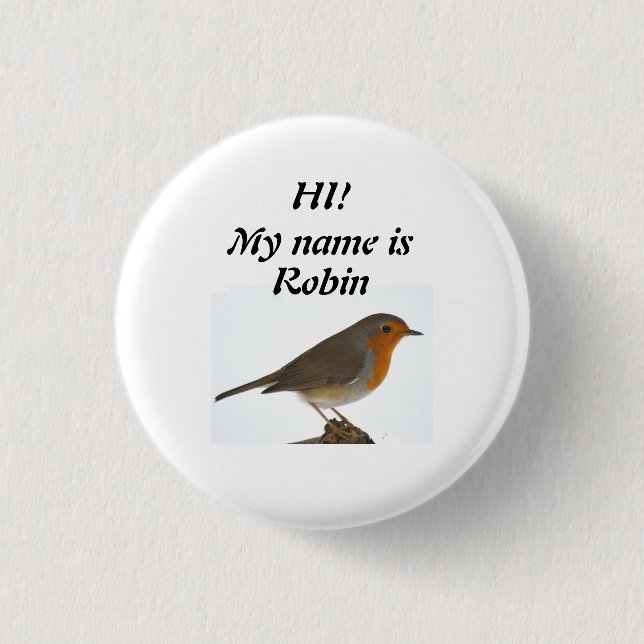 Badge Rond 2,50 Cm Robin (Devant)