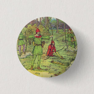 Badge Rond 2,50 Cm Robin Hood dans la forêt
