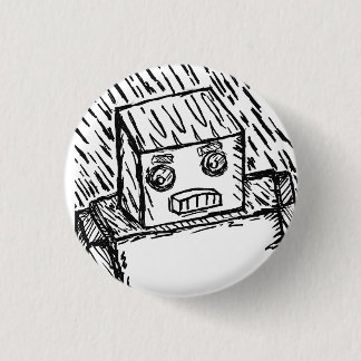 Badge Rond 2,50 Cm Robot pénitencier rapide KARL