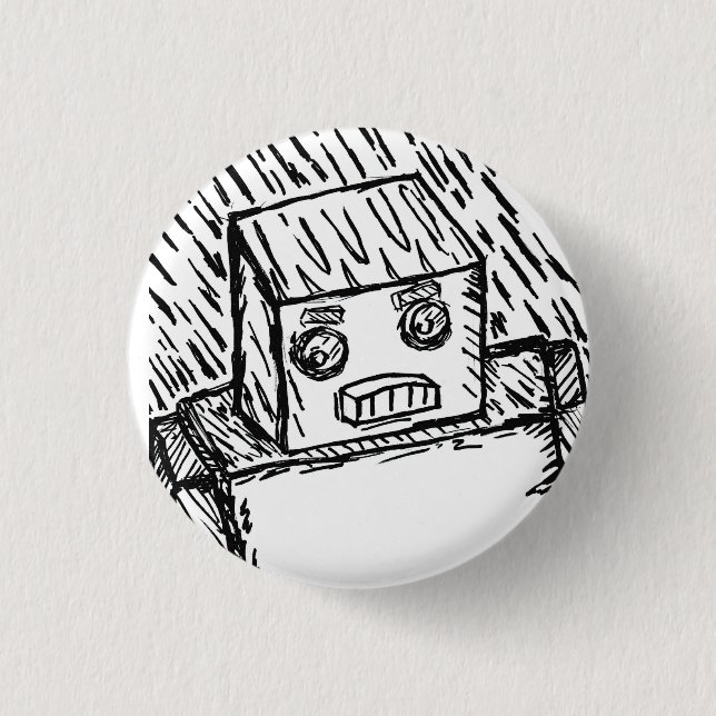 Badge Rond 2,50 Cm Robot pénitencier rapide KARL (Devant)
