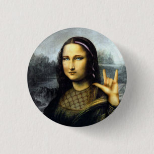 Badge Rond 2,50 Cm roche dessus