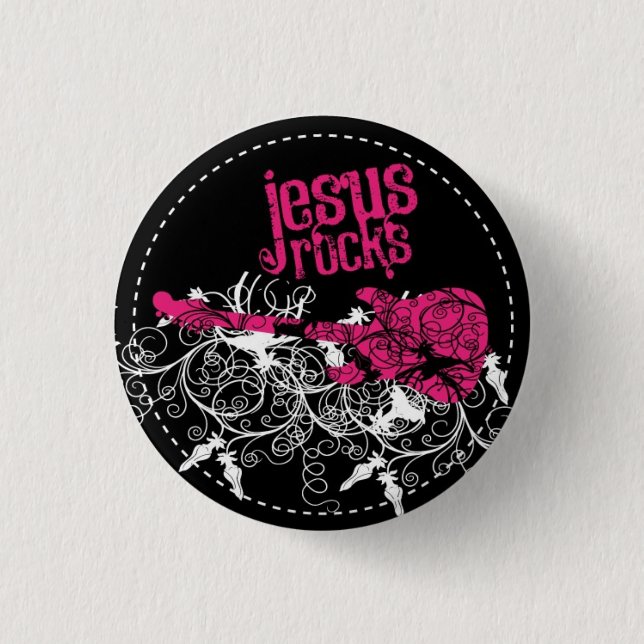 Badge Rond 2,50 Cm Roches de Jésus (Devant)