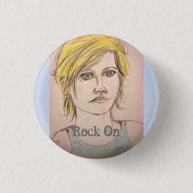 Badge Rond 2,50 Cm Rock (Devant)
