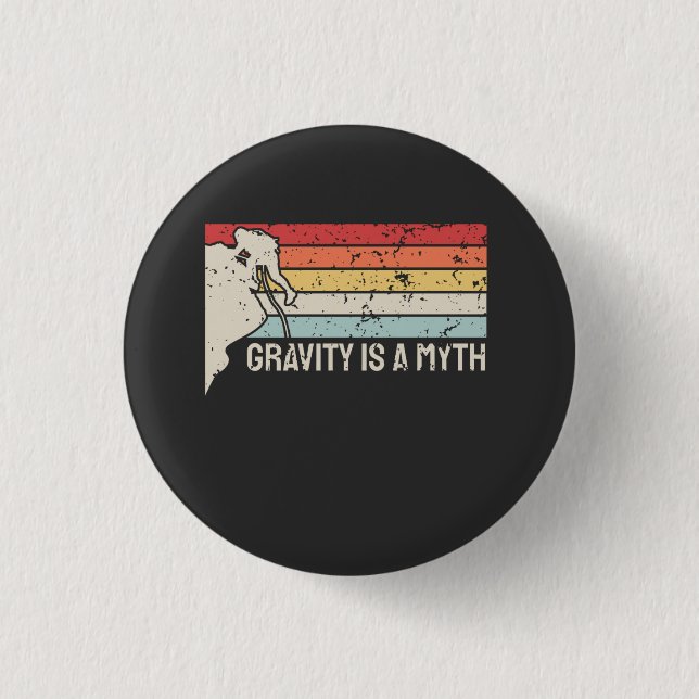 Badge Rond 2,50 Cm Rock Climbing Vintage (Devant)