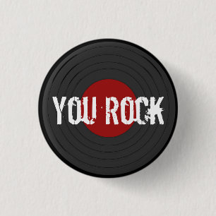 Badge Rond 2,50 Cm Rock N Roll