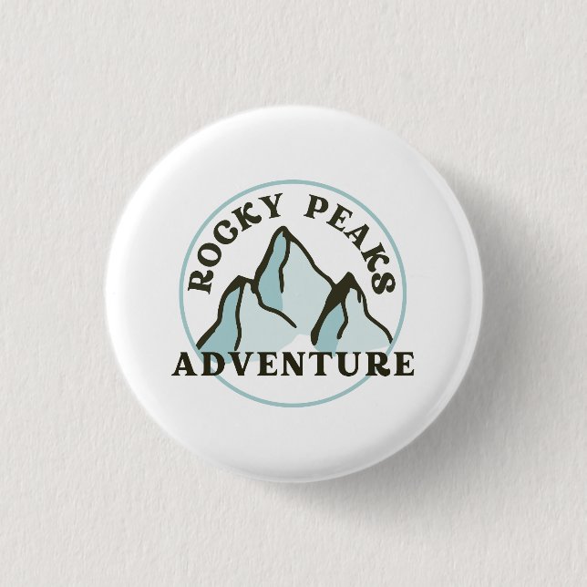 Badge Rond 2,50 Cm Rocky Peaks Aventure Collective Pin (Devant)