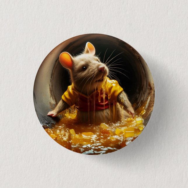 Badge Rond 2,50 Cm Rodentophobie Winnie l'Ourthe 1 (Devant)