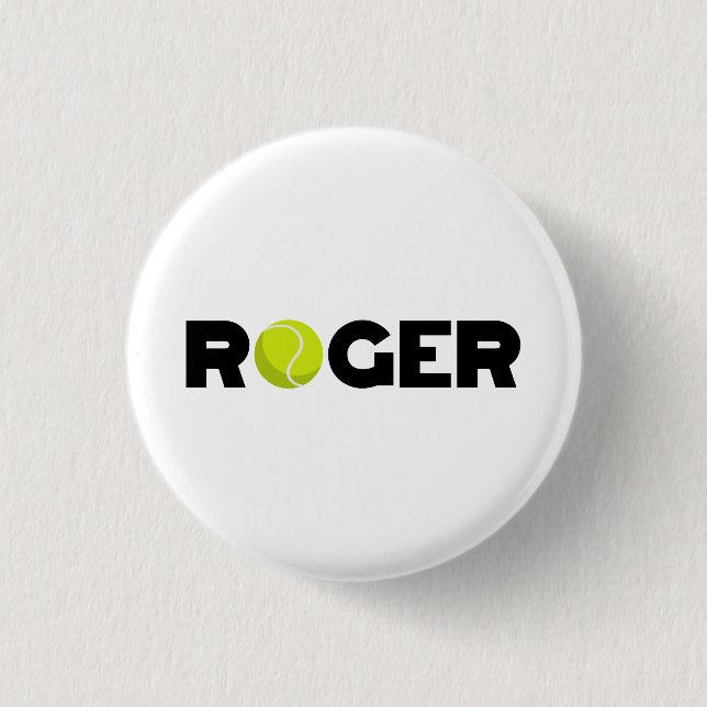 Badge Rond 2,50 Cm Roger Tennis (Devant)