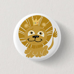 Badge Rond 2,50 Cm Roi de la jungle