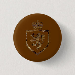 Badge Rond 2,50 Cm Roi de lion - bouton carré