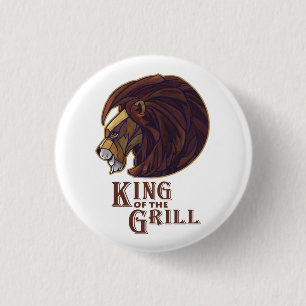 Badge Rond 2,50 Cm Roi du Grill