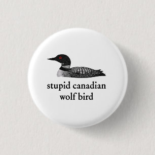 Badge Rond 2,50 Cm Romance de hockey stupide sur les loups canadiens