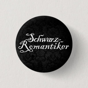 Badge Rond 2,50 Cm Romantique noir