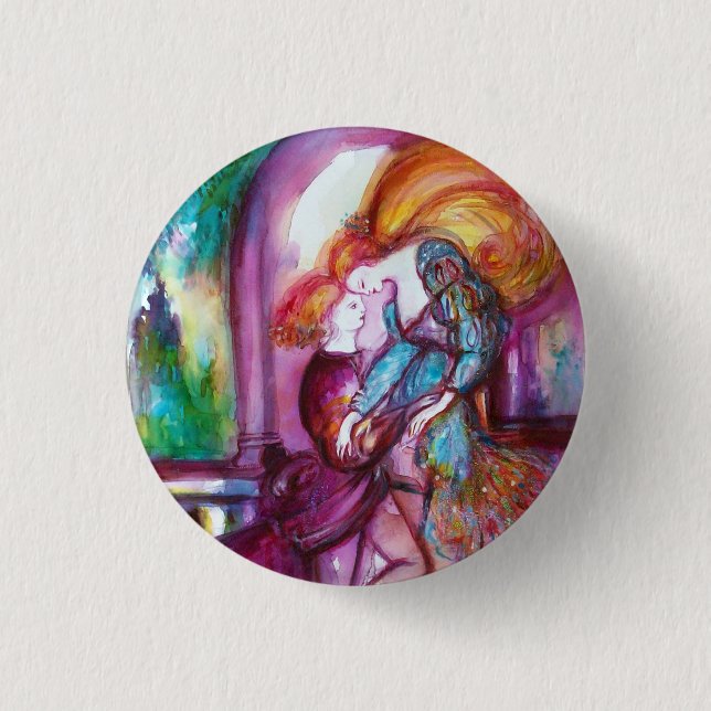 Badge Rond 2,50 Cm ROMEO ET JULIET Romantique Saint Valentin (Devant)