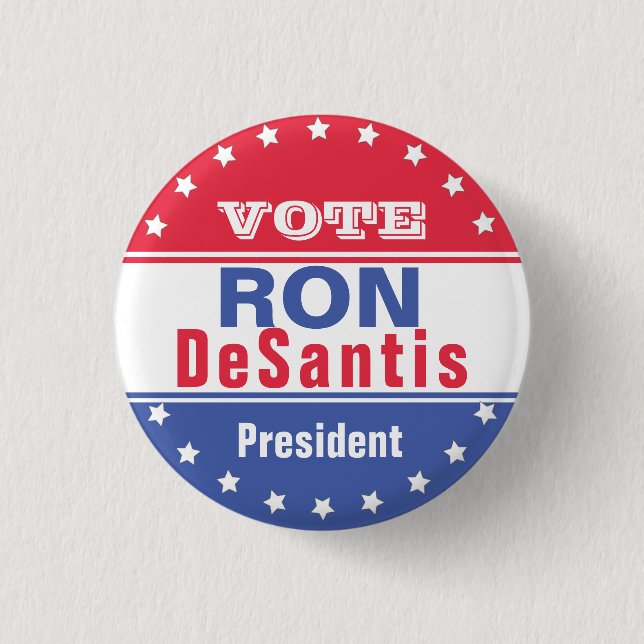 Badge Rond 2,50 Cm Ron DeSantis Modèle des élections (Devant)