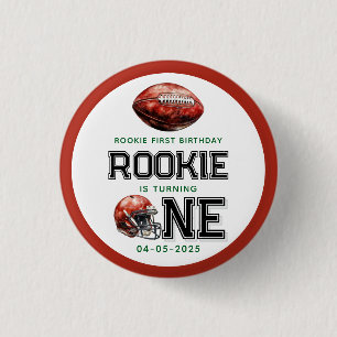 Badge Rond 2,50 Cm Rookie de l'année 1er anniversaire de football gar