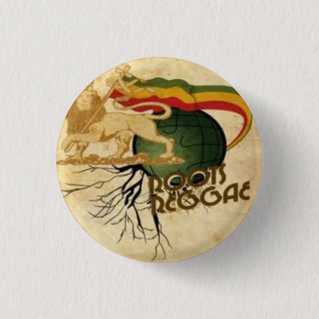Badge Rond 2,50 Cm Roots Rasta plaque (Devant)