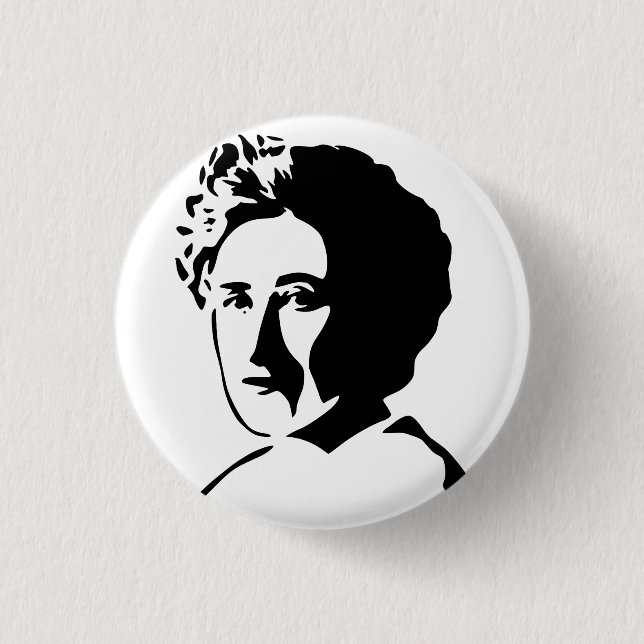 BADGE ROND 2,50 CM ROSA LUXEMBURG (Devant)