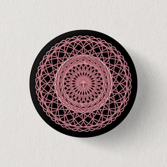 Badge Rond 2,50 Cm Rose 1 (Devant)