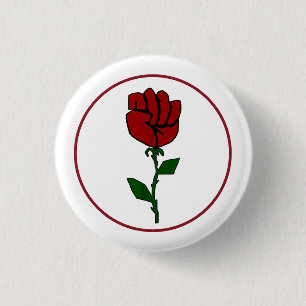 Badge Rond 2,50 Cm rose anarcho-syndicaliste