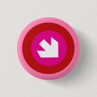 Badge Rond 2,50 Cm Rose avec la flèche