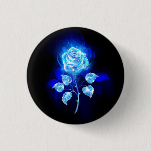 Badge Rond 2,50 Cm Rose bleu brûlant
