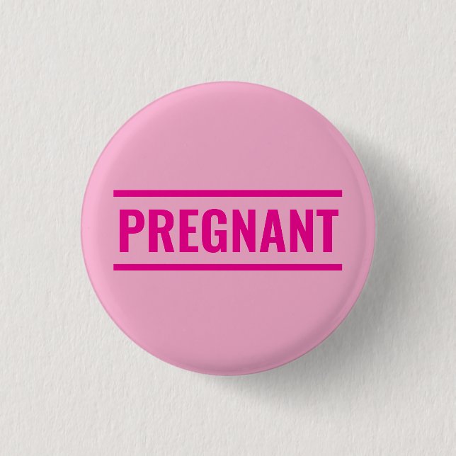 Badge Rond 2,50 Cm Rose enceinte (Devant)