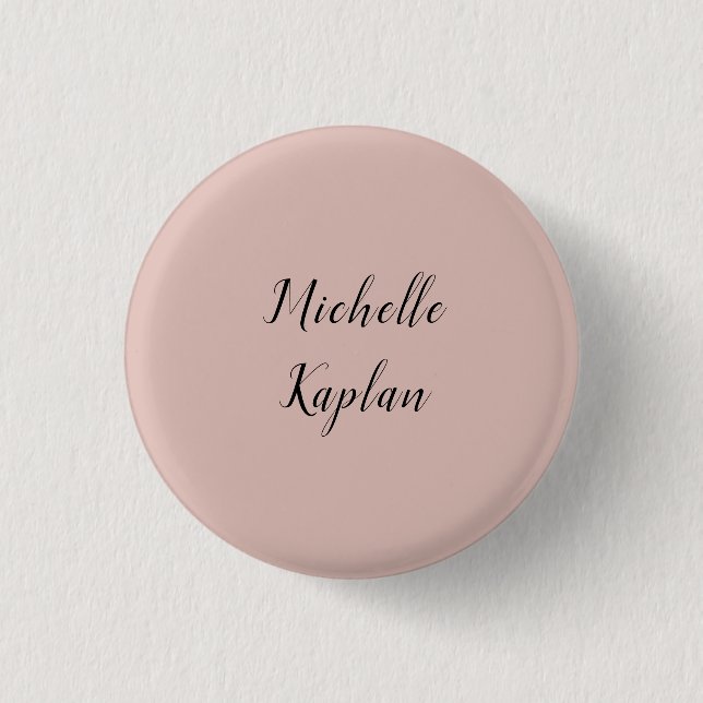 Badge Rond 2,50 Cm Rose Gold Modern Professional Nom exclusif (Devant)