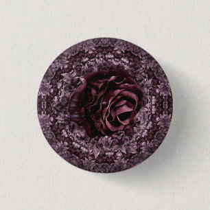 Badge Rond 2,50 Cm Rose Mandala