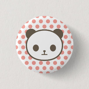 Badge Rond 2,50 Cm rose panda