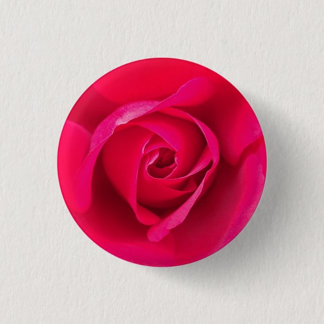 Badge Rond 2,50 Cm Rose rose romantique rouge v2 (Devant)
