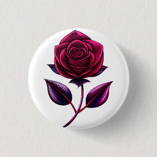 Badge Rond 2,50 Cm rose rouge