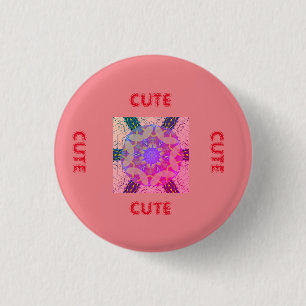 Badge Rond 2,50 Cm ROSE_ROUGE mignon