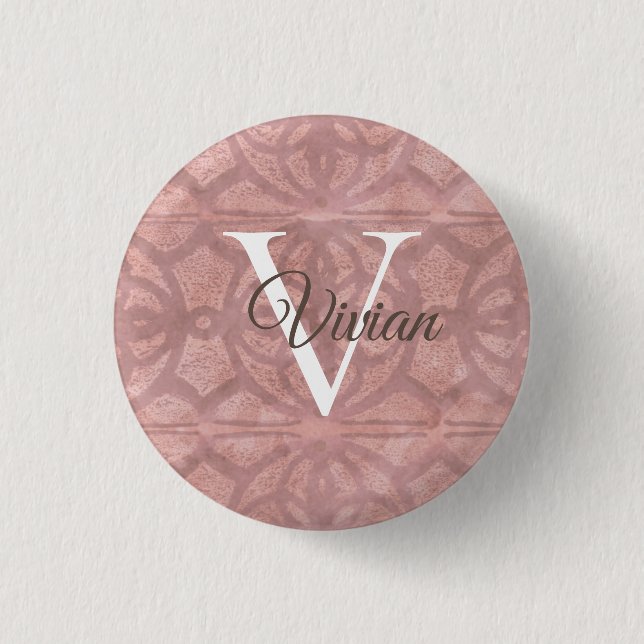 Badge Rond 2,50 Cm Rose sombre (Devant)