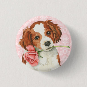 Badge Rond 2,50 Cm Rose Valentine Kooiker
