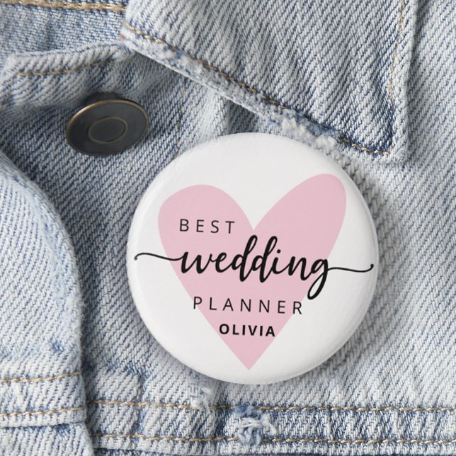 Badge Rond 2,50 Cm Rose wedding planner (Créateur téléchargé)