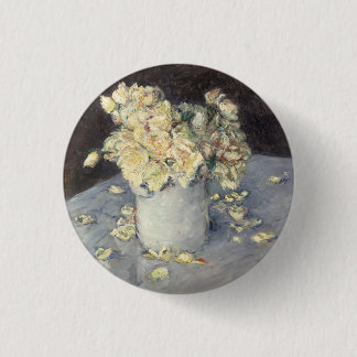 Badge Rond 2,50 Cm Roses jaunes dans un vase de Caillebott Impression
