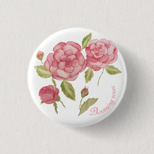 Badge Rond 2,50 Cm Roses roses rose dessin main crayon T-shirt Cushio
